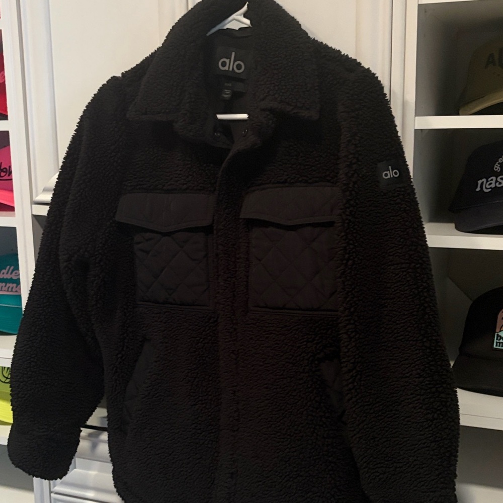 ALO Yoga Sherpa Edge Shacket Black